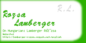 rozsa lamberger business card